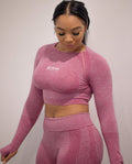 Pink Power Long Sleeve Crop Top