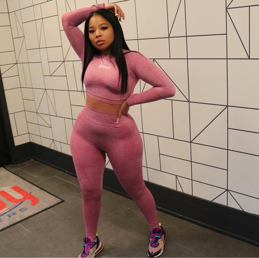 Pink Power Long Sleeve Crop Top
